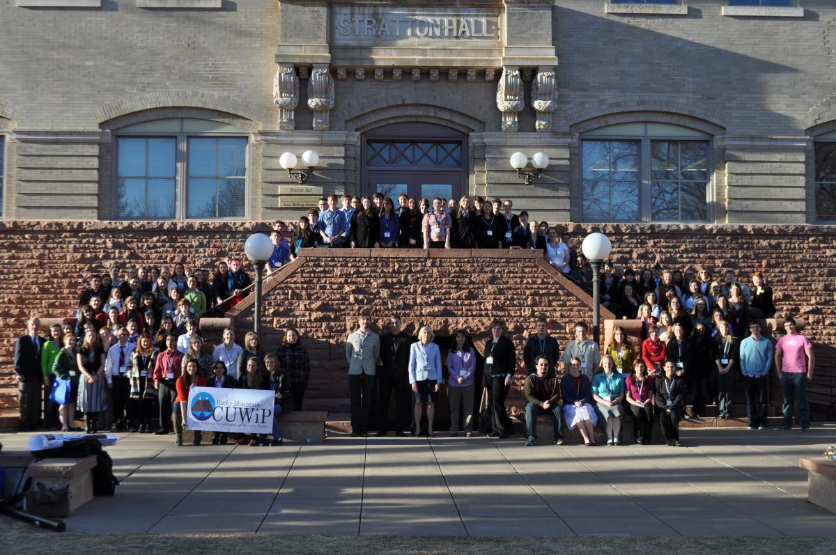 The Rocky Mountain CUWiP attendees. Photo by Zach Boerner