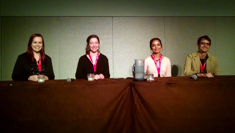 Panelists (left to right) Kelby Peterson, Katherine Zaunbrecher, Aman Gill and Chris Faesi.