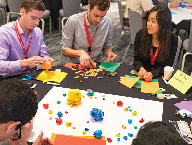 Students develop innovative designs to solve technological challenges. Photo courtesy of Ken Cole