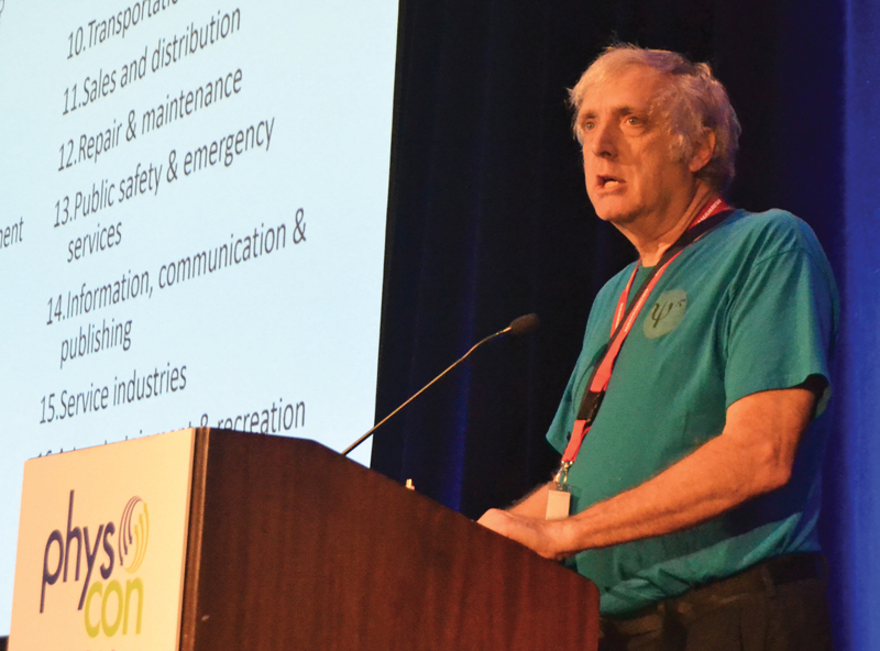 Dr. Randy Tagg, Associate Professor of Physics, University of Colorado Denver, introduces the workshop. Photo courtesy of Matt Payne