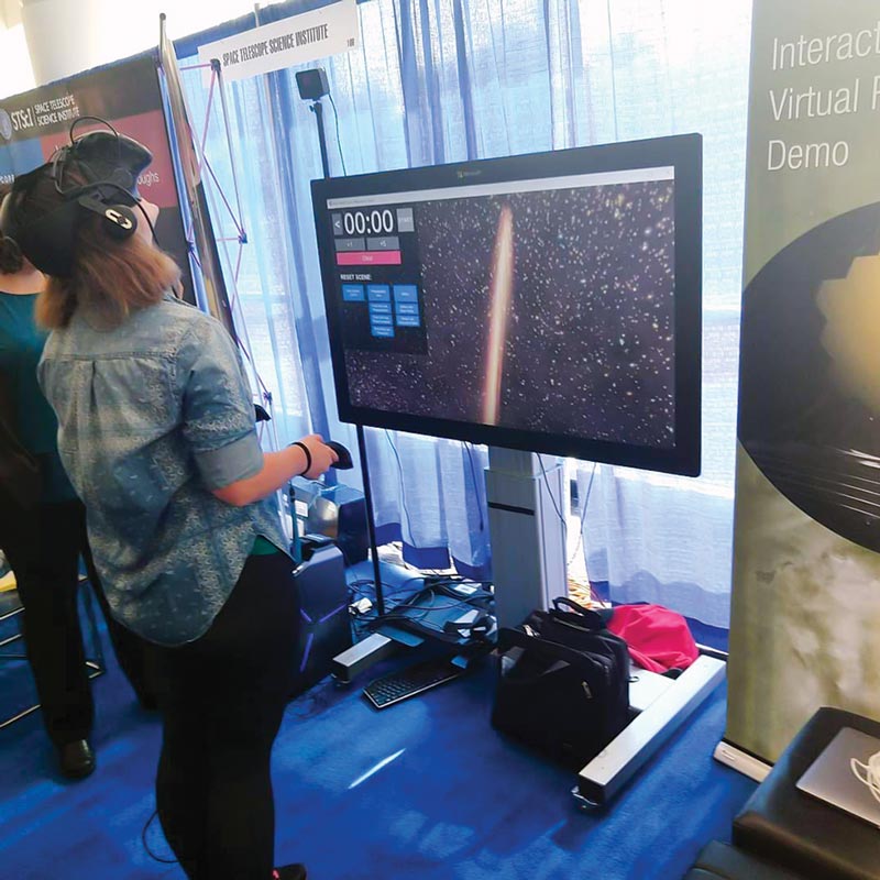 Dany Waller experiencing virtual reality for the first time. Photo Credit-Kris Andrew.