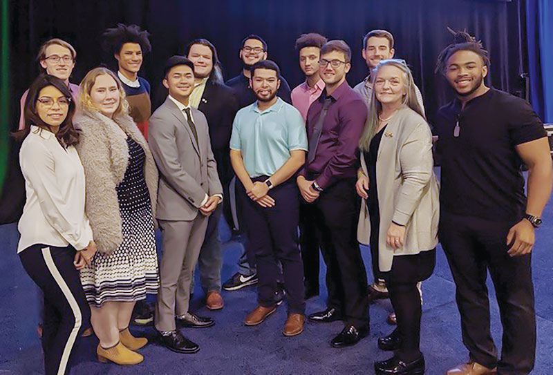 TLU SPS chapter members pose at PhysCon 2019 with their advisor, Dr. Toni Sauncy (second from right). Photos courtesy of the TLU SPS chapter.