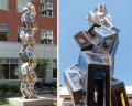 Synergy, 2013. Stainless steel and colored glass, 20' x 6' x 6'.