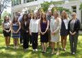 SPS Summer Program Interns pose in front of the AIP office after their final internship presentation.