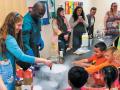 Lion Cub Academy kids loved watching how to make liquid nitrogen ice cream.  Photos courtesy of Dr. Jency Sundararajan