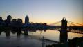 I saw the sunrise every morning from my hotel room as I was getting ready.