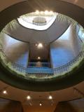 Above a fountain in the African Art museum