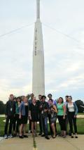 The SPS interns at the NASA visitor center.