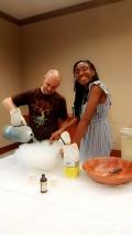 Krystina making LN ice cram 