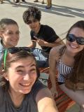 Eleanor, Francisco, Sam, and I at Tyson's Corner mall.