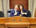 This year's Mather interns in the House Science Committee room.