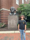 Me in front of the George Washington bust at GWU