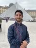 Hale Stolberg in front to the Louvre in Paris